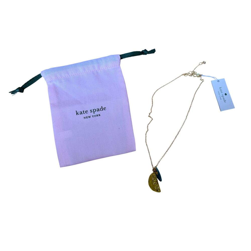 NWT‎ Kate Spade Tutti Frutti lemon charm necklace with dust bag